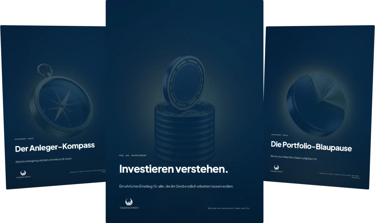 Gravitas Investment-Paket: Hauptguide „Investieren verstehen“, Anleger-Kompass und Portfolio-Blaupause
