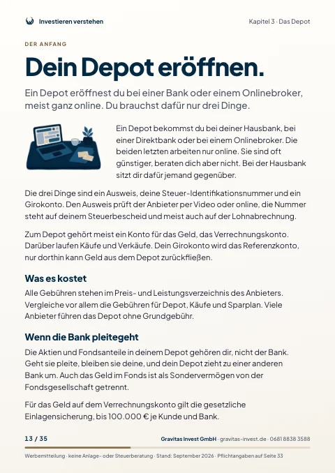 Leseprobe: Dein Depot eröffnen