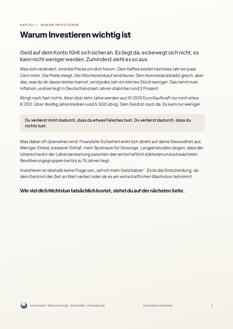 Leseprobe: Warum Investieren wichtig ist